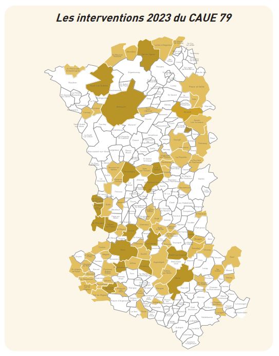 Carte de répartition de l'activité en 2023